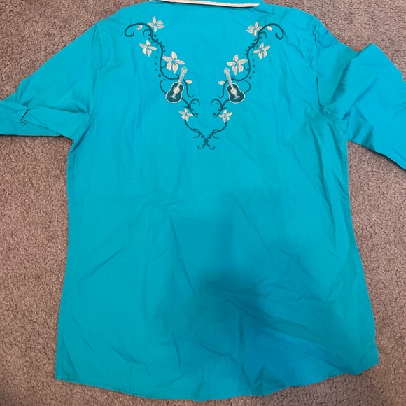 Women’s Back In The Saddle Button Down Western Shirt Embroidered Size Small - Picture 6 of 6